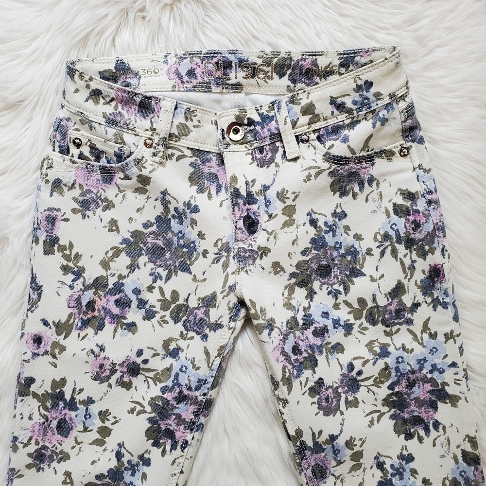 DL1961 Angel Katniss Floral Skinny Ankle Jeans - Picture 3 of 14